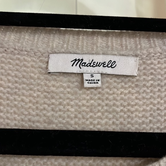 Madewell Merino wool cream sweater, size small - Picture 4 of 9